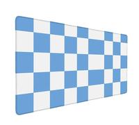 Tappetino Mouse Bianco Tappetino Mouse XXL 60 x 30 cm, Mousepad Geometria Sottomano Scrivania con Base in Gomma Antiscivolo, Impermeabile Tappeto Scrivania con Bordi Cuciti per Computer, PC -bby2509OO