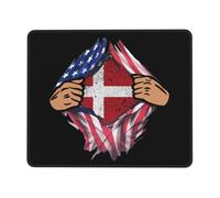 Tappetino Mouse Blood Inside Me Denmark Flag Mousepad Uso Prolungato Tappetino Scrivania Durevole Mouse Pad per Casa Computer Ufficio 25X30CM