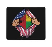 Tappetino Mouse Blood Inside Me Guinea-Bissau Flag Mouse Pad Impermeabile Mousepad Durevole Tappetino Scrivania per Computer Ufficio Casa 25X30CM
