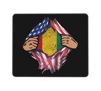Tappetino Mouse Blood Inside Me Guinea Flag Mouse Pad Durevole Tappetino Scrivania Multifunzione Mousepad per Laptop Ufficio Computer 25X30CM