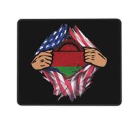 Tappetino Mouse Blood Inside Me Malawi Flag Tappetino Scrivania Impermeabile Mouse Pad Durevole Mousepad per Ufficio Casa Laptop 25X30CM