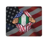Tappetino Mouse Blood Inside Me Nigeria Flag Mousepad Impermeabile Tappetino Scrivania Durevole Mouse Pad per Casa Laptop Computer 25X30CM