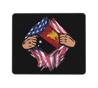 Tappetino Mouse Blood Inside Me Papua New Guinea Flag Mouse Pad Multifunzione Tappetino Scrivania Durevole Mousepad per Casa Computer Ufficio 25X30CM