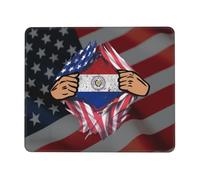 Tappetino Mouse Blood Inside Me Paraguay Flag Tappetino Scrivania Uso Prolungato Mousepad Durevole Mouse Pad per Casa Computer Ufficio 25X30CM