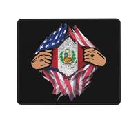 Tappetino Mouse Blood Inside Me Peru Flag Mouse Pad Uso Prolungato Tappetino Scrivania Durevole Mousepad per Laptop Ufficio Computer 25X30CM