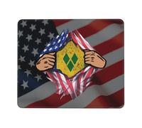 Tappetino Mouse Blood Inside Me Saint Vincent And The Grenadines Flag Mousepad Impermeabile Tappetino Scrivania Uso Prolungato Mouse Pad per Laptop Ufficio Computer 25X30CM