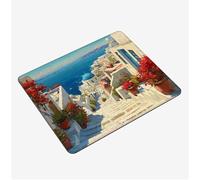 Tappetino Mouse Blu, Mini Tappetino Scrivania 400x300x3mm Mouse Pad Mar Egeo Base in Gomma Antiscivolo Mousepad, Tappeto Scrivania, Portatile Impermeabile Mouse Pad, Accessori Scrivania S0-987