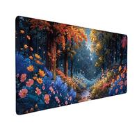 Tappetino Mouse Blu Tappetino Mouse Gaming XXL (1200 x 600 x 3 mm), Bordi Cuciti Mouse Pad Foresta Mousepad Base in Gomma Antiscivolo Impermeabile Accessori Scrivania per Gaming, Ufficio -ly2505SC