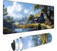 Tappetino Mouse Blu Tappetino Mouse Grande Casa Sull'Albero Esteso Gaming Mousepad XXL 800 x 400 x 3 mm, Base in Gomma Impermeabile e Antiscivolo Sottomano Scrivania per Laptop Accessori Scrivania M-A