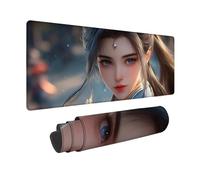 Tappetino Mouse Blu Tappetino Mouse XXL 600 x 300 mm, Mousepad Sottomano Scrivania con Bordi Cuciti, Impermeabile Accessori Gaming con Base in Gomma Antiscivolo per Computer e Ufficio -zjn2509HX