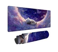 Tappetino Mouse Blu Tappetino Mouse XXL 800x400 mm, Mousepad Orsi Polari Sottomano Scrivania con Bordi Cuciti, Impermeabile Accessori Gaming con Base in Gomma Antiscivolo per Computer -zjn2509UZ
