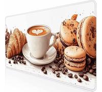 Tappetino Mouse Caffè Vita Mouse Pad XXL 1000 x 500 x 3MM con Cuciture sui Bordi, Accessori Scrivania Ufficio, Tappetino Gaming con Base in Gomma Antiscivolo, Mousepad Tastiera per Gaming -z1c09499