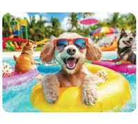 Tappetino Mouse Cane, Parco divertimenti Tappetino Mouse 29 x 24 cm, Mouse Pad Superficie Liscia Sottomano Scrivania con Base in Gomma Antiscivolo per Portatile PC Gaming Ufficio Regalo Uomo, Model864