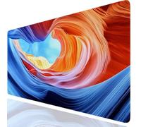 Tappetino Mouse Canyon Tappetino Mouse Gaming, Sottomano Scrivania Rosso Mouse Pad XXL 800x300x3mm con Bordi Cuciti, Migliora Precisione e Velocità, Adatto per Giochi, Ufficio, Regalo Donna GKit-3183