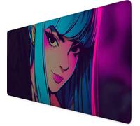 Tappetino Mouse Cartone animato Tappetino Mouse XXL 600x300mm Mouse Pad Base Antiscivolo Mousepad per Ufficio, Computer, Accessori Scrivania Gaming Migliora la Precisione e la Velocità (Viola) l3646