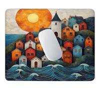 Tappetino Mouse Casetta sulle rive delle onde Impermeabile 36 x 30 cm w-274