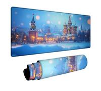 Tappetino Mouse Cattedrale di San Basilio Tappetino Mouse Gaming Piazza Rossa, Mousepad Bordi cuciti Precisione Velocità Migliorate per Portatile Tastiera Gaming Arredamento Casa 400x800x3 mm DBYH8644