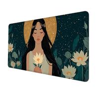 Tappetino Mouse Cielo Stellato Tappetino Scrivania Grande 800 x 300 x 3 mm, Mousepad Donna Sottomano Scrivania con Bordi Cuciti, Impermeabile Mousepad Base in Gomma Antiscivolo per Laptop -hjw2506VC