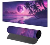 Tappetino Mouse Cielo Tappetino Scrivania 150x80cm, NeroTappetini Scrivania con Bordi Cuciti Impermeabile Antiscivolo Base Mouse Pad per Ufficio Migliora la Precisione e la Velocità, Regalo U-B