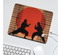 Tappetino Mouse Classic Karate Athlete Silhouette Soffice Mouse Pad Portatile Accessori Gaming per Ufficio Mac Sensori da Gioco 10X12In