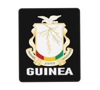 Tappetino Mouse Coat of Arms of Guinea Flag Guinean Emblem Mouse Pad Durevole Tappetino Scrivania Uso Prolungato Mousepad per Casa Computer Laptop 25X30CM