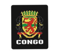 Tappetino Mouse Coat of Arms of Republic of The Congo Emblem Mouse Pad Impermeabile Tappetino Scrivania Multifunzione Mousepad per Computer Laptop Ufficio 25X30CM