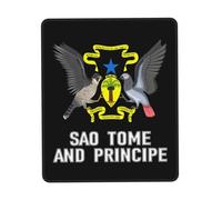 Tappetino Mouse Coat of Arms of Sao Tome And Principe Emblem Tappetino Scrivania Multifunzione Mouse Pad Durevole Mousepad per Laptop Ufficio Computer 25X30CM