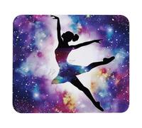 Tappetino Mouse Color Galaxy Dancer Silhouette 25X30Cm Base in Gomma Tappetino Mouse Piccolo Antiscivolo Mousepad per Gioco Pc