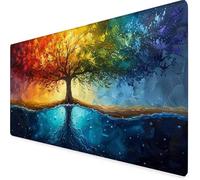 Tappetino Mouse Colore Tappetino Mouse XXL 1000x500 mm, Mousepad Albero Delle Quattro Stagioni Sottomano Scrivania Base in Gomma Antiscivolo, Impermeabile Tappeto Scrivania Bordi Cuciti -ym09T8