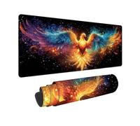 Tappetino Mouse Colore Tappetino Mouse XXL 60 x 30 cm, Mousepad Fenice Sottomano Scrivania con Bordi Cuciti, Impermeabile Accessori Gaming con Base in Gomma Antiscivolo per Computer -zjn25095AX8