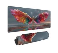 Tappetino Mouse Colore Tappetino Mouse XXL 800 x 400 mm, Mousepad Angelo Sottomano Scrivania con Bordi Cuciti, Impermeabile Accessori Gaming con Base in Gomma Antiscivolo per Computer -zjn2509UZ