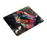 Tappetino Mouse Colore Tappetino per Mouse Piccolo 36 x 30 cm Gatto Impermeabile Mousepad Gaming con Base in Gomma Antiscivolo, Bordo Cucito Mousepad per Laptop, Ufficio, Casa, Regalo Uomo S0-687