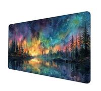 Tappetino Mouse Colore Tappetino Scrivania Grande 800 x 400 mm, Mousepad Cielo Stellato Sottomano Scrivania con Bordi Cuciti, Impermeabile Mousepad Base in Gomma Antiscivolo per PC, Laptop -hjw2506UZ
