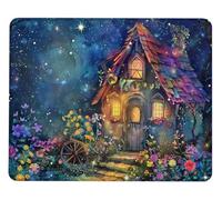 Tappetino Mouse Cottage Gaming Mouse Pad con Base Rubber in Gomma Antiscivolo Mousepad 340x280x3mm Bordo con Cuciture Impermeabile Tappetini per Mousepad, per laptop, Ufficio, lavoro e Gaming X0-619