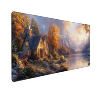 Tappetino Mouse Cottagea, Paesaggio Tappetino Scrivania 600x300x3mm, Gaming Mouse Pad XXL con Bordi Cuciti, Desk Mat con Base in Gomma Antiscivolo, Accessori Scrivania, per Ufficio Gamer Laptop 0-8438