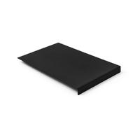 Tappetino Mouse Cuoio Nero cm 20x32 - Struttura Acciaio Proteggi Spigolo