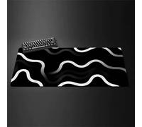 Tappetino Mouse Curva bianca 900x300mm, Gaming mouse Pad XXL con Base Antiscivolo, Aderente e Liscio, Migliora la Precisione e la Velocità, Mousepad xxl Lavabile per Mouse Tastiera gaming