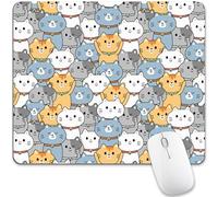 Tappetino Mouse Cute Cat Animal Funny Kawaii Kitten Pet Multifunzione Tappetino per Mouse da Gioco Soffice Accessori Gaming per Mac Computer Gaming 10X12In