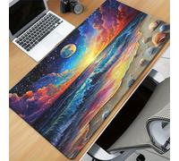 Tappetino Mouse da Gioco 700x300x2mm, Spiaggia Dell'Oceano Fantastico Mouse Pad XXL ad Alta Precisione e Velocità, Base in Gomma Antiscivolo Ultra-Grip, Tappetino per Scrivania Tastiera e PC