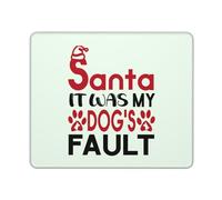 Tappetino Mouse Dear Santa It Was My Dog's Fault. Dog Christmas Mousepad Uso Prolungato Tappetino Scrivania Multifunzione Mouse Pad per Laptop Ufficio Casa 25X30CM