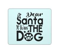 Tappetino Mouse Dear Santa It Was The Dog Christmas Mousepad Multifunzione Tappetino Scrivania Durevole Mouse Pad per Laptop Casa Computer 25X30CM