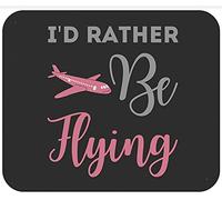 Tappetino Mouse Distressed I'd Rather Be Flying Funny Airplane Aircraft Hilarious Mousepad Uso Prolungato Tappetino Scrivania Durevole Mouse Pad per Computer Casa Ufficio 25X30CM
