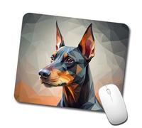 Tappetino Mouse, Doberman Pinscher Dog Antisfilacciamento Mouse Pad Multifunzionale Tappetino da Gaming per Pc Gamers Computer 25X30cm