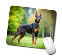 Tappetino Mouse, Doberman Pinscher Dog Pratica Mouse Pad Superficie Liscia Tappetino da Gaming per Tastiera Casa Gamers 25X30cm