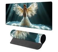 Tappetino Mouse Donna, Tappetino Mouse XXL 1000x500x3mm, Mousepad Gaming Accessori Scrivania, Sottomano Scrivania con Base in Gomma Antiscivolo, Ufficio Accessori, per Ufficio, Gaming, Bianco N-2849