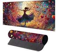 Tappetino Mouse Donna Tappetino Scrivania 1000x500x3mm, ColoreTappetini Scrivania con Bordi Cuciti Impermeabile Antiscivolo Base Mouse Pad per Ufficio Migliora la Precisione e la Velocità, Regalo H-P
