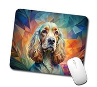 Tappetino Mouse, English Cocker Spaniel Dog Abstract Lavabile Tappetino per Mouse Antiscivolo Mousepad per Gamers Ufficio Tastiera 25X30cm