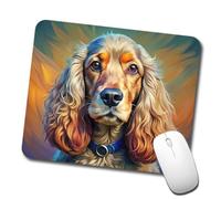 Tappetino Mouse, English Cocker Spaniel Dog Expressionism Pratica Mouse Pad Superficie Liscia Mousepad per Notebook Ufficio Casa 25X30cm