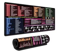 Tappetino Mouse Excel XXL Tedesco Tappetino Scrivania Grande Tasti di Scelta Rapida per Excel Outlook Word Compatibile PowerPoint, 400 * 900 * 2 mm Adatto per Ufficio e Casa(versione tedesca)