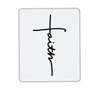 Tappetino Mouse Faith Jesus Christianty Vertical Religious Mousepad Uso Prolungato Tappetino Scrivania Durevole Mouse Pad per Laptop Ufficio Computer 25X30CM